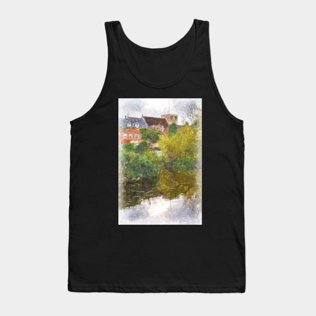 Kintbury From the Canal a Digital Painting Tank Top by IanWL